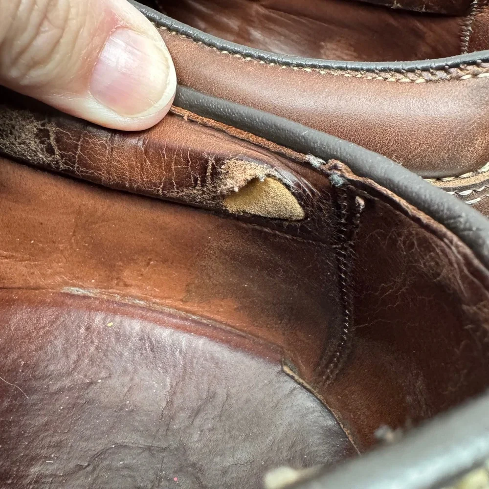 Allen‎ Edmonds Wilbert Shoes Mens 11 Brown Leather Split Toe Derby Comfort